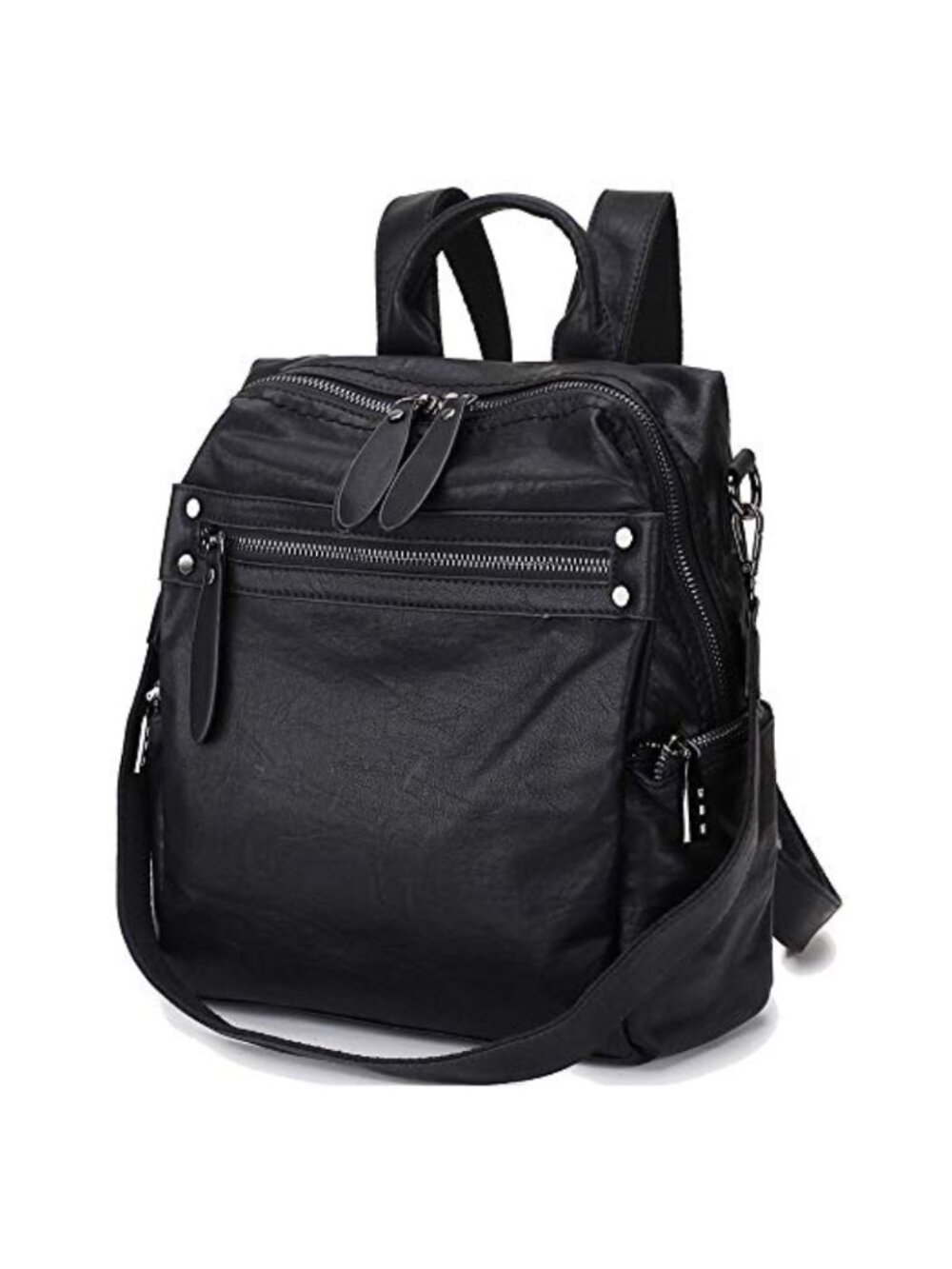 Women's Convertible PU Leather Mini Backpack Purse Shoulder Bag 2-Way Carry